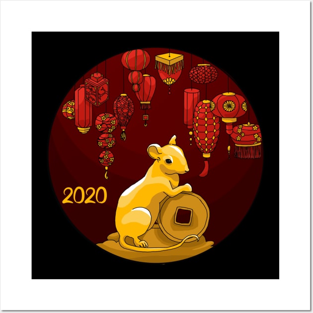 Chinese new year -  Year of the Rat 2020 Wall Art by HighFives555